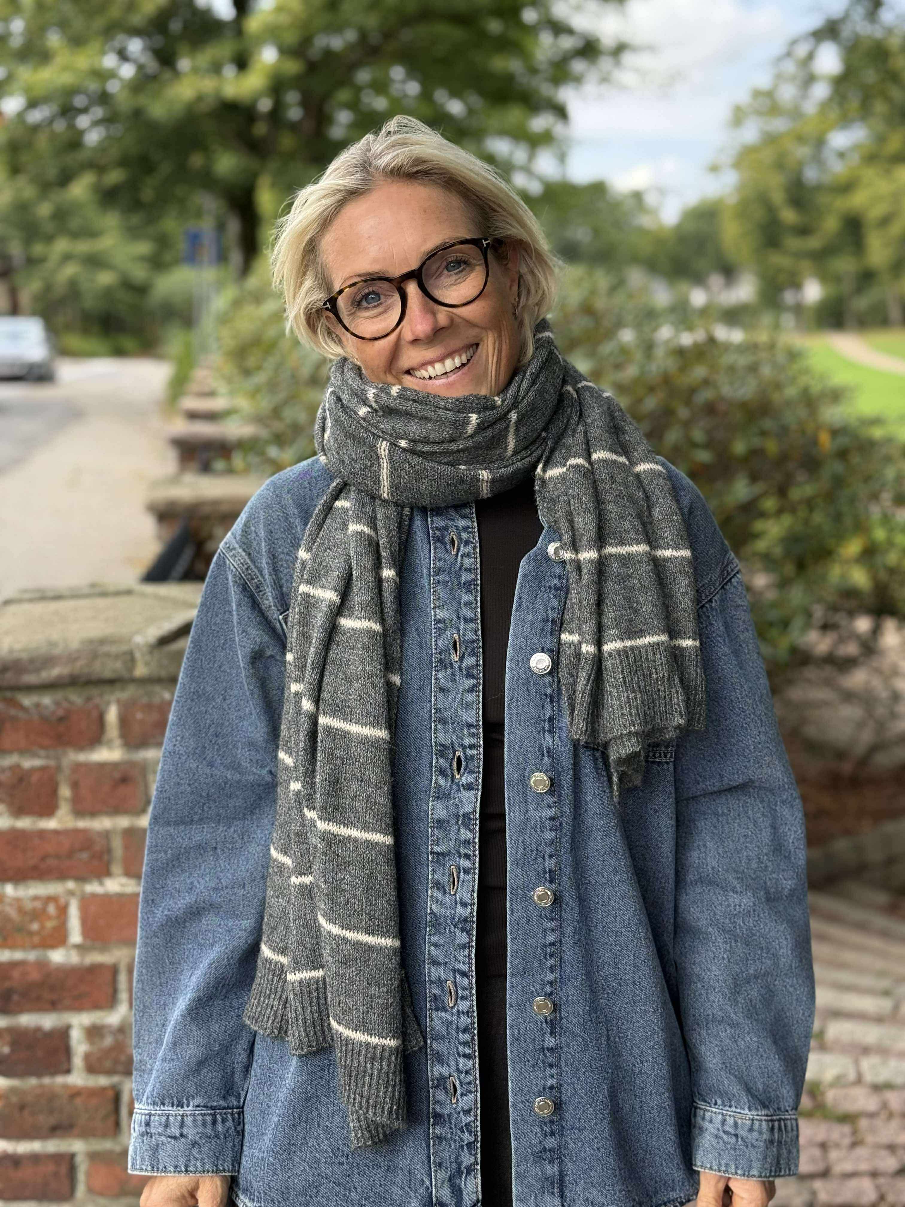 PCNORMA Scarf - Dark Grey Melange